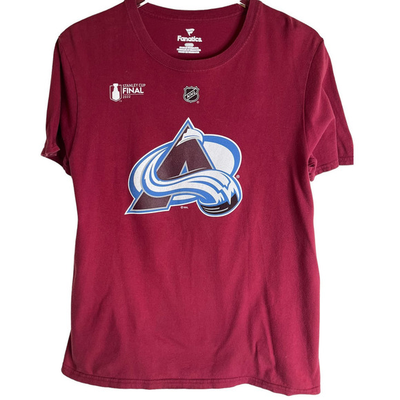 Nathan MacKinnon Hockey 2022 Stanley Cup Colorado Avalanche Youth T-Shirt - Picture 1 of 5